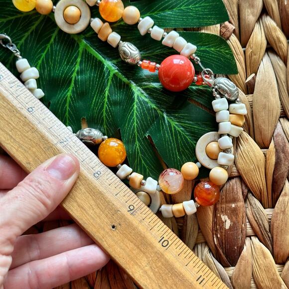 BOGO FREE VINTAGE BEADED NECKLACE LOT BUNDLE BOHO FESTIVAL - Picture 4 of 9